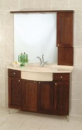 עידן הקרמיקה - ארונות אמבטיה: ארון חזית עץ מלא עם שיש 